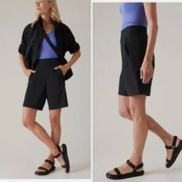 Athleta Pants - Size 0 - ATHLETA - Brooklyn Bermuda Black Athletic Shorts NEW $69 msrp
